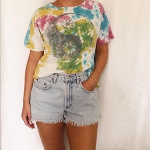 urban outfitters - tie dye flower ying yang tee